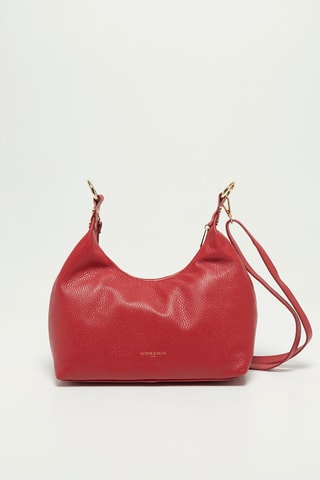 Mala a tiracolo de couro Oasis - Vermelho