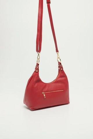 Mala a tiracolo de couro Oasis - Vermelho