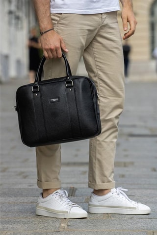 Sacoche en cuir Iris - Noir