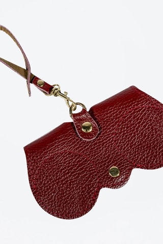 Etui à lunettes en cuir Moly - Rouge