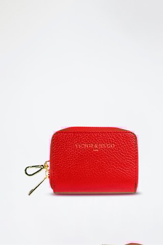 Porte-cartes en cuir Riley - Rouge