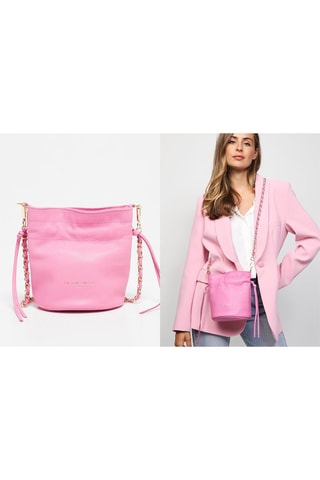 Mala a tiracolo de couro Eonora - Rosa