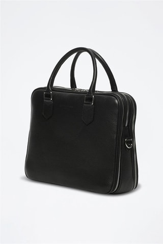 Sacoche en cuir Elio  - Noir