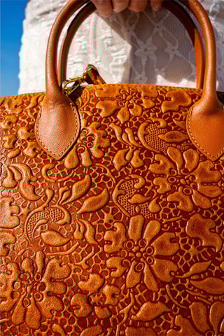 Mala shopper em couro Madison - Castanho