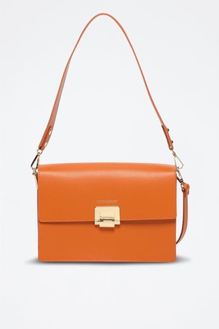 Sac bandoulière en cuir Nilya - Orange