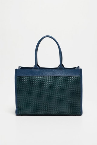 Sac à main en cuir Nina - Bleu