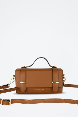 Mala a tiracolo de couro Boho - Camel