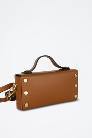 Mala a tiracolo de couro Boho - Camel