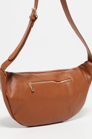 Bolsa de cintura em couro Alia - Castanho