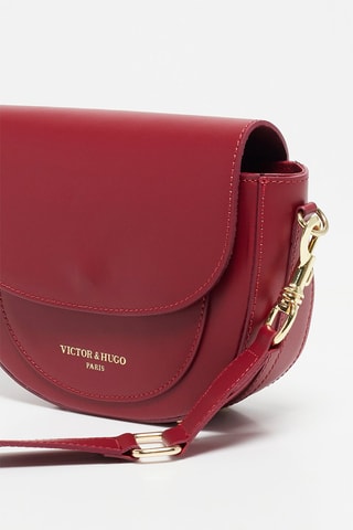 Mala a tiracolo de couro Aya - Vermelho
