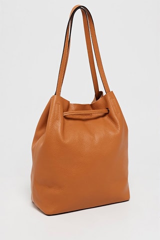 Sac seau en cuir Luna - Marron
