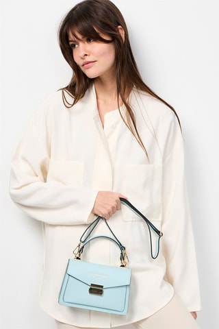 Sac à main en cuir Leah - Vert