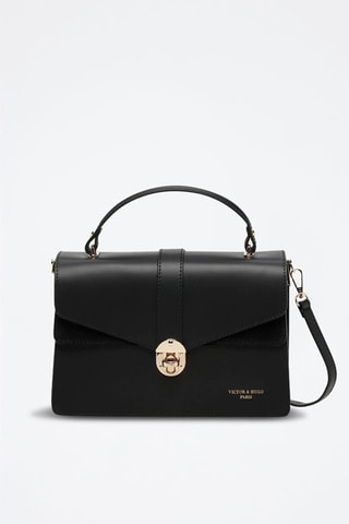 Sac à main en cuir Phoenix  - Noir