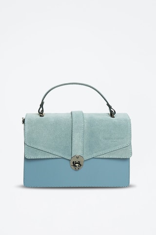 Sac à main en cuir Eric - Bleu
