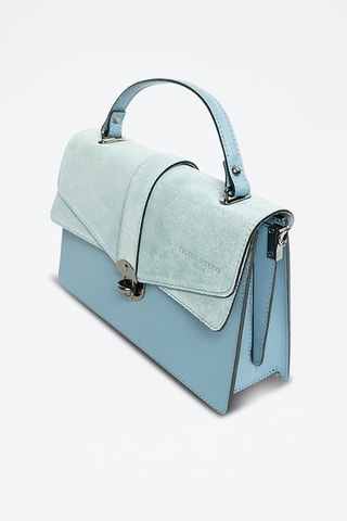 Sac à main en cuir Eric - Bleu