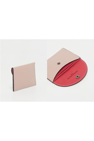 Porte-cartes en cuir Alina - Rose