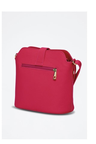 Mala a tiracolo de couro Elise - Rosa