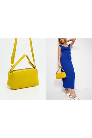 Sac porté épaule en nubuck Maria - Jaune