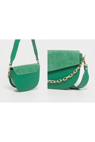 Sac porté épaule en cuir Lana - Vert