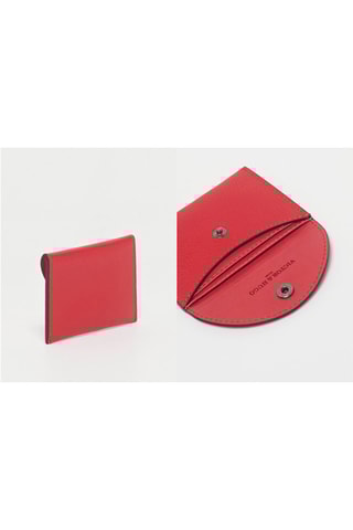 Porte-cartes en cuir Alina - Rouge