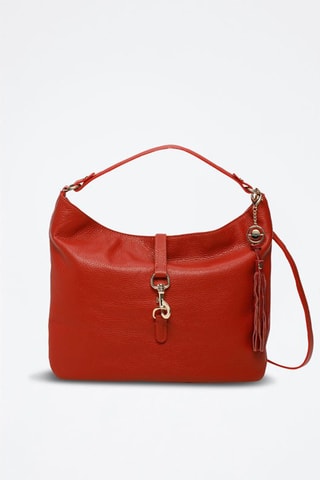 Sac porté épaule en cuir Margot - Rouge