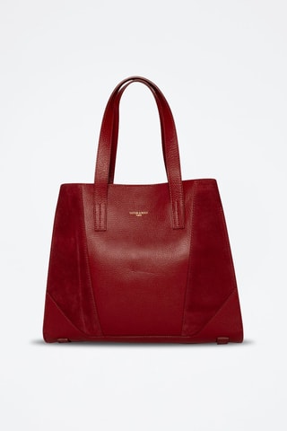 Mala shopper em couro Arielle - Vermelho
