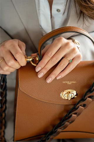 Bandoulière en cuir Sasha - Doré