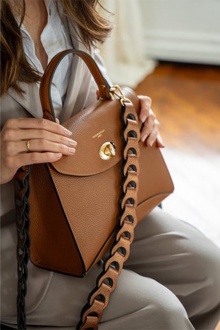 Bandoulière en cuir Sasha - Doré