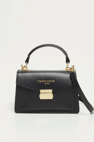 Sac à main en cuir Leah - Noir