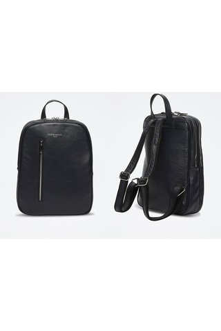 Mochila de couro Nino - Preto