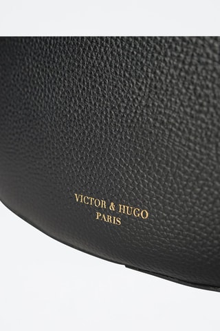 Sac porté épaule en cuir AAiko - Noir