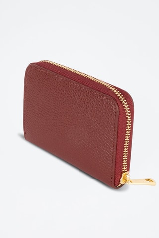 Porte-monnaie en cuir Kam - Rouge et doré