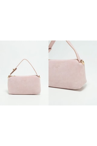 Mala de ombro em nobuck Maria - Rosa