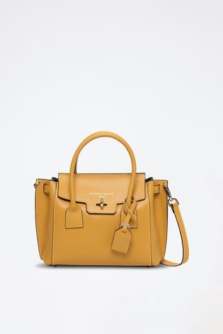 Cabas en cuir Jany - Jaune