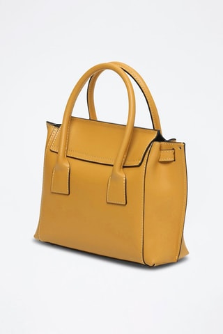 Cabas en cuir Jany - Jaune
