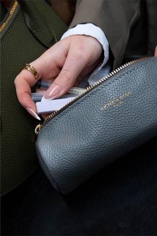 Trousse en cuir Laya - Marron