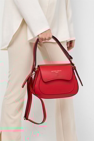 Sac à main en cuir Laura - Rouge
