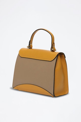 Mala de couro Winy - Amarelo