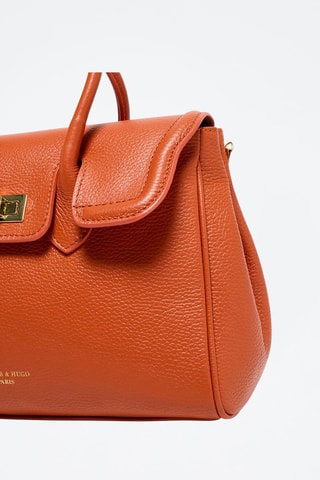 Sac à main en cuir Bagatelle - Orange et doré