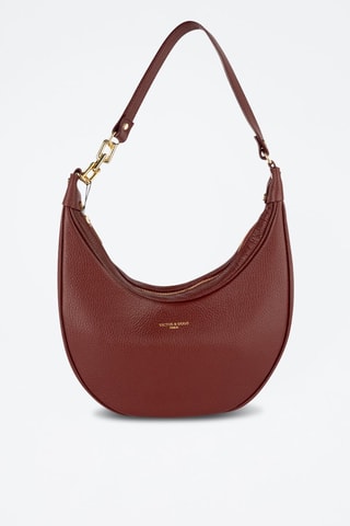 Sac à main en cuir Tivo - Rouge et doré