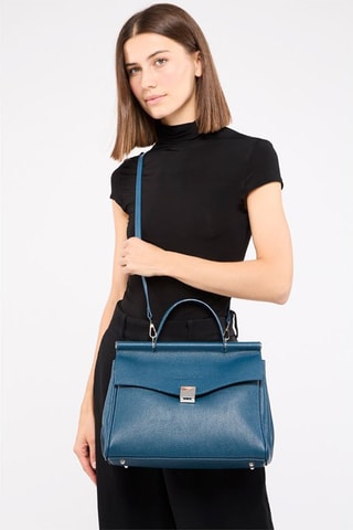 Sac à main en cuir Matti - Bleu