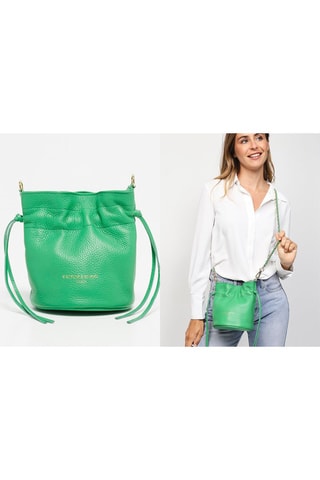 Mala a tiracolo de couro Eonora - Verde