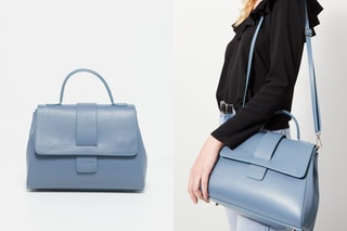 Sac à main en cuir Kay - Bleu
