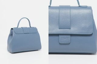 Sac à main en cuir Kay - Bleu