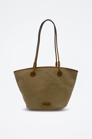Mala shopper em couro Solea  - Camel