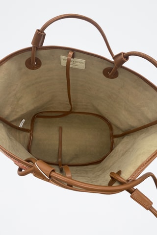 Mala shopper em couro Solea  - Camel