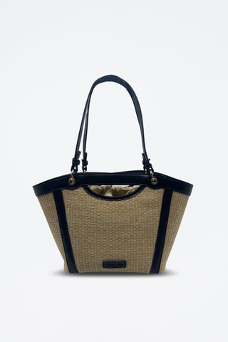 Mala shopper em couro Vahia  - Preto