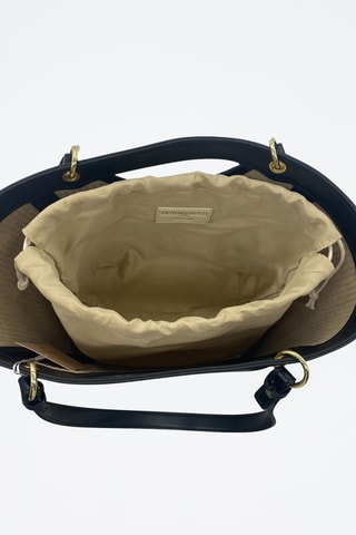 Mala shopper em couro Vahia  - Preto