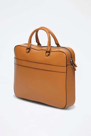 Porte-documents en cuir Tonio Box - Marron