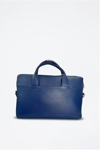 Porte-documents en cuir Alberto - Bleu marine